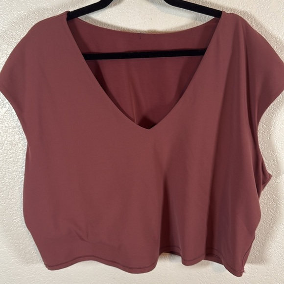 Athleta Vita Free Dusty Rose Cropped Activewear Top Size 3X - Picture 3 of 6
